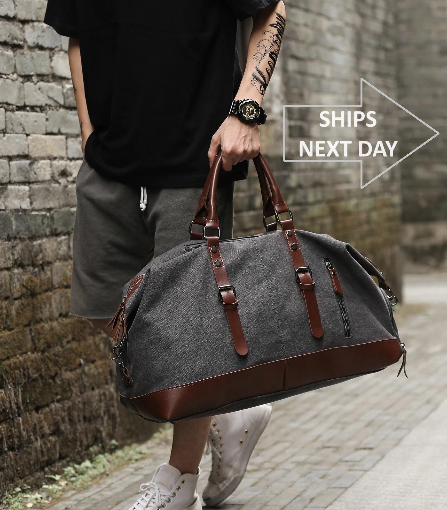 Personalized Men's DUFFEL Bag | Large Overnight Bag | Personalized Custom Weekender Bag | Carry On Bag | Men Duffle Bag | Father’s Day Gift