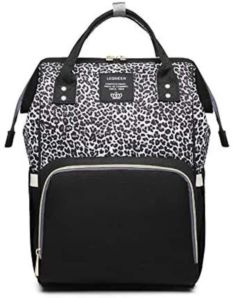 monogrammed leopard bag