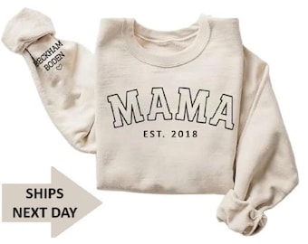 Bluza z nadrukiem dla mamy: haftowane imiona, spersonalizowany prezent dla mamy