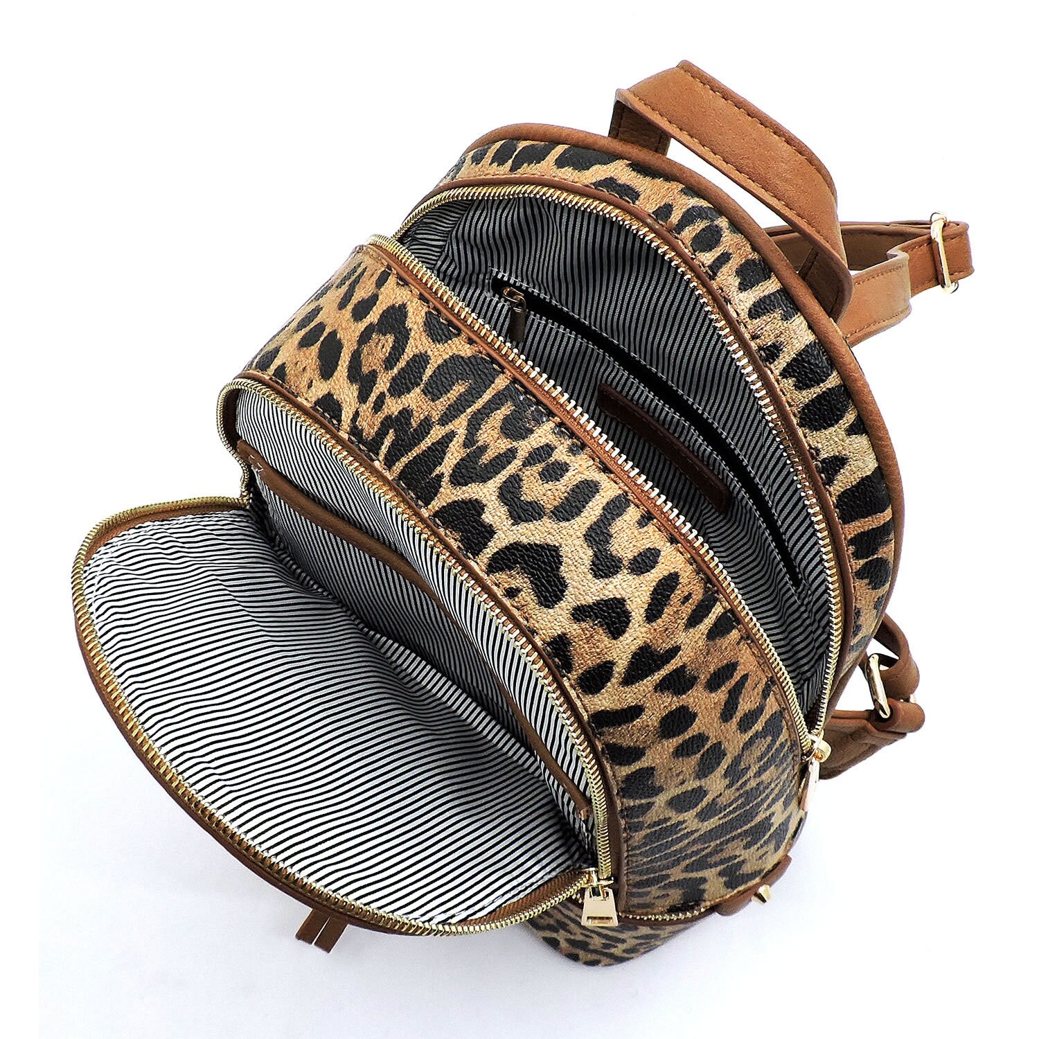 Monogrammed Leopard Backpack Wallet Set: Personalized Vegan 