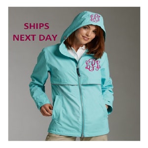 NEXT DAY SHIPPING!! Monogrammed Charles River Rain Jacket - Monogrammed Rain Coat - Monogrammed Rain Jacket - Cyber Week