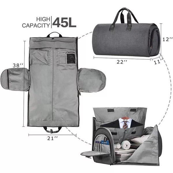 Personalized Groomsmen DUFFEL Bag | Garment Duffle Bag | Personalized Custom Weekender Bag | Carry On Bag | Men Duffle Bag | Gifts for him