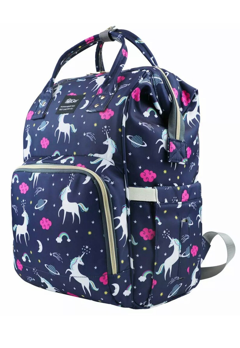 Monogrammed Unicorn Diaper Bag Backpack Multi Functional Etsy