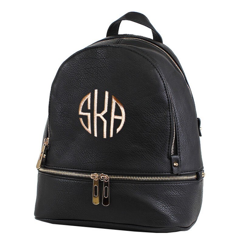 Monogrammed Fashion Backpack Purse Monogram Backpack Etsy