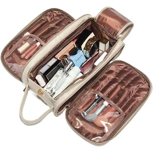 Personalisierte Brautjungfer Make-up Tasche | Brautjungfer Kulturtasche nach Maß | Monogramm Frauen Kulturbeutel | Kundenspezifisches Geschenk für Brautjungfer Hochzeit