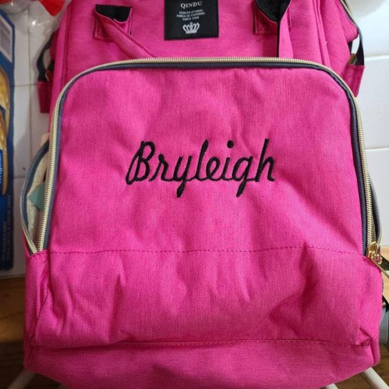 Monogrammiert Wickeltasche Rucksack | Personalisierte Baby-Dusche-Geschenk Bild 8