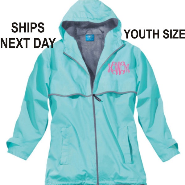 Monogrammed Charles River Youth Rain Jacket - Monogrammed Youth Rain Coat - Monogrammed Youth Girl Rain Jacket - Monogrammed Youth  Jacket -