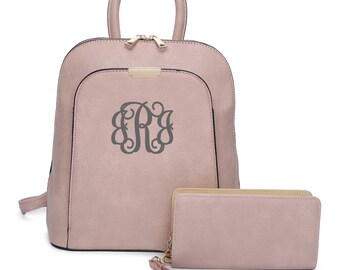 backpack purse with monogram