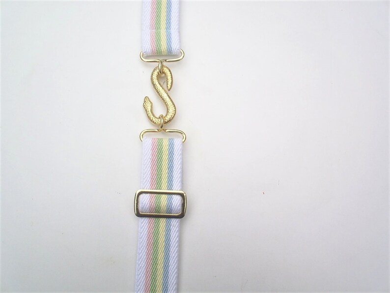 ladies rainbow elastic snake buckle belts rare gold colour buckle fits 24 to 34 inch waist