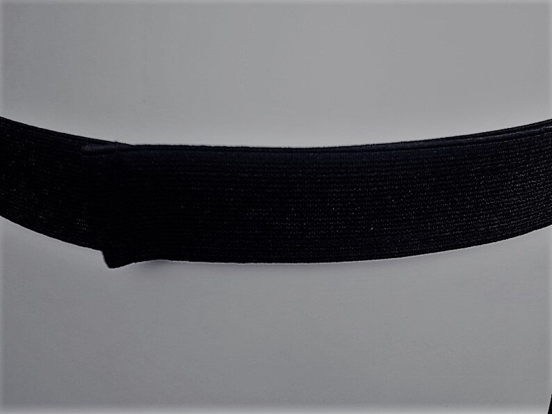 Velcro Fastening Black Elastic Belts Fully Adjustable Slider Bar to Fit