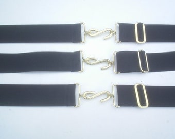 mans elastic black snake belts 32mm wide fits 30 x 44 chrome colour buckle
