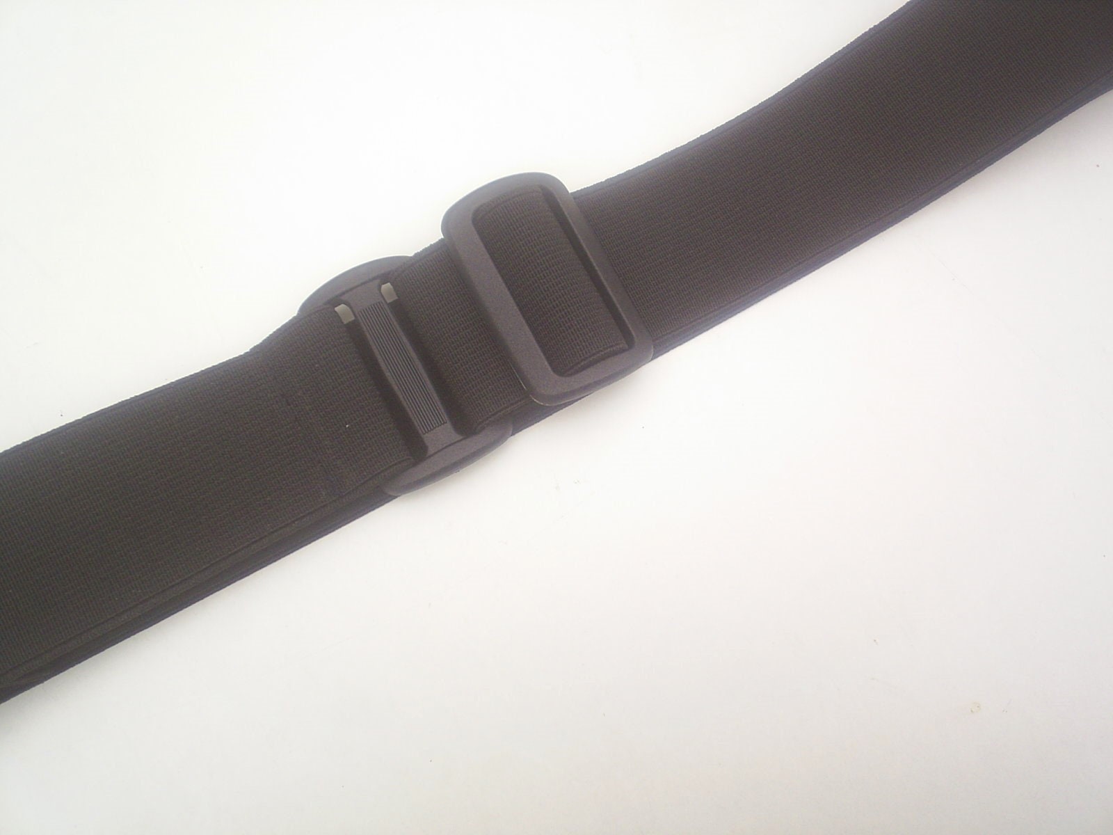 Velcro Fastening Black Elastic Belts Fully Adjustable P V C Slider Bar