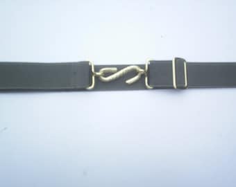 elastic snake belt unisex fits 30 to 44 inch waist moss green