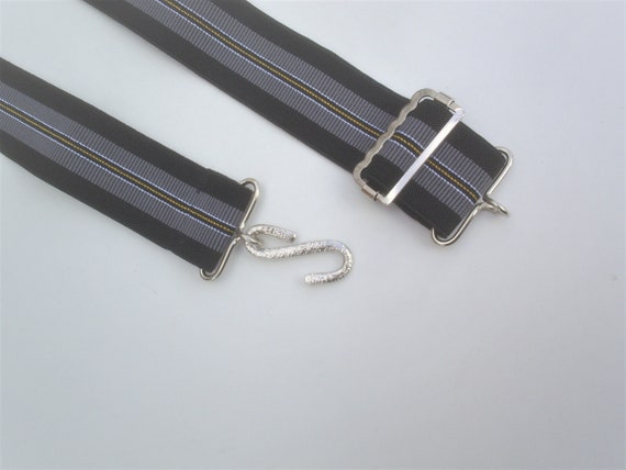 heavy duty elastic snake belts fashion stripes fits 30 to 46 waist 1 inch wide
