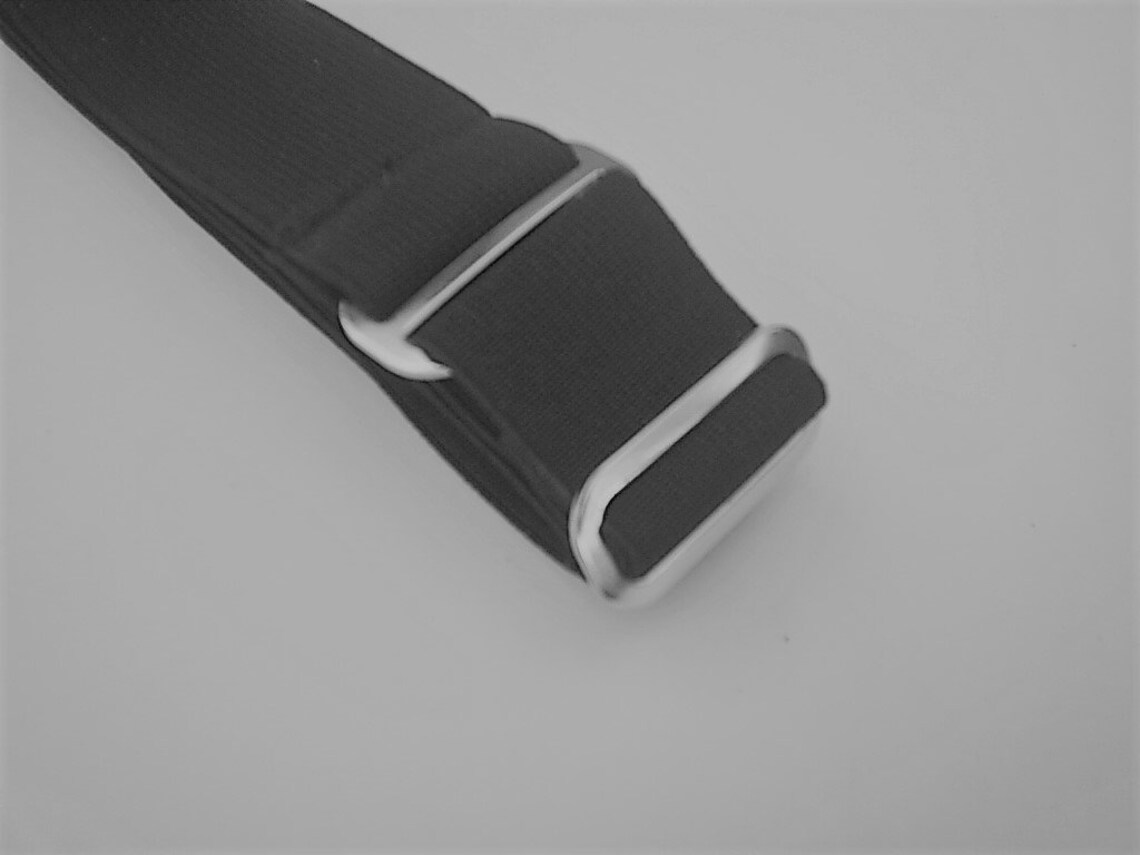 Velcro Fastening Black Elastic Belts Fully Adjustable Slider Bar to Fit