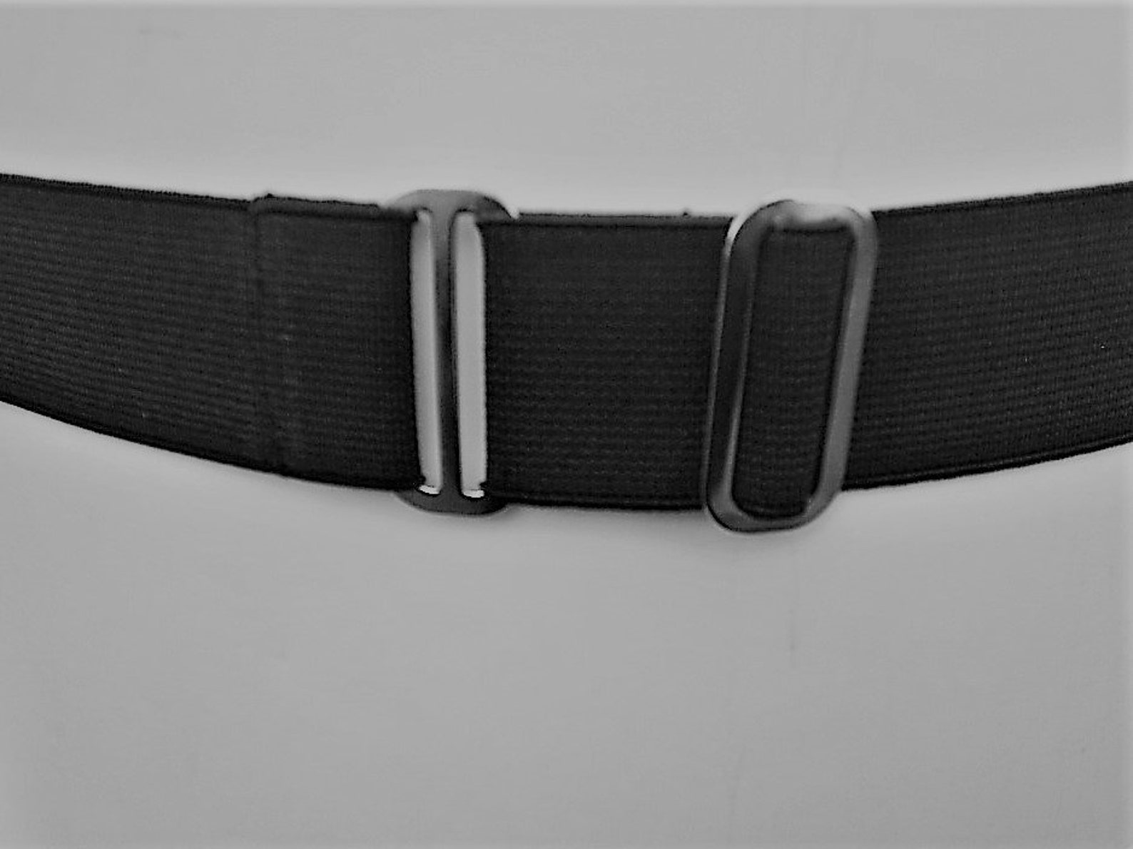 Velcro Fastening Black Elastic Belts Fully Adjustable Slider Bar to Fit