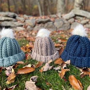 Women's Winter Hat | Faux Fur Pom Hat | Crochet Hat