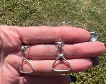Hand-Forged Sterling Silver Triangle Pendant