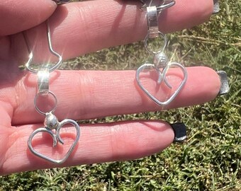 Hand-Forged Sterling Silver Heart Pendant