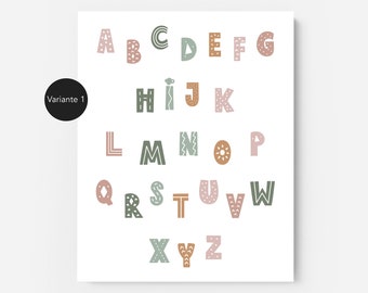 ABC Children's Room Poster, ABC Poster, Children's Room Poster