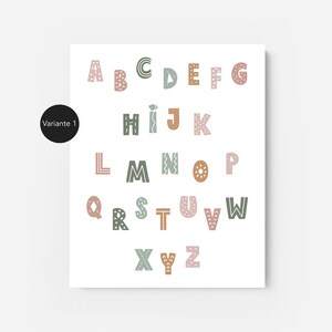 Affiche de chambre d’enfants ABC, Affiche ABC, Affiche de chambre d’enfants