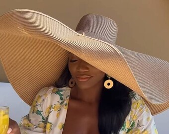 Ankara Oversized Sun Hat / Summer Hat 