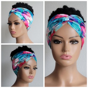 Wide Silk Headbands for Women | Twisted Satin Headband | Twisted Satin Turban | Satin Lined Turban | Satin Lined Headwraps | Satin Sleep Cap