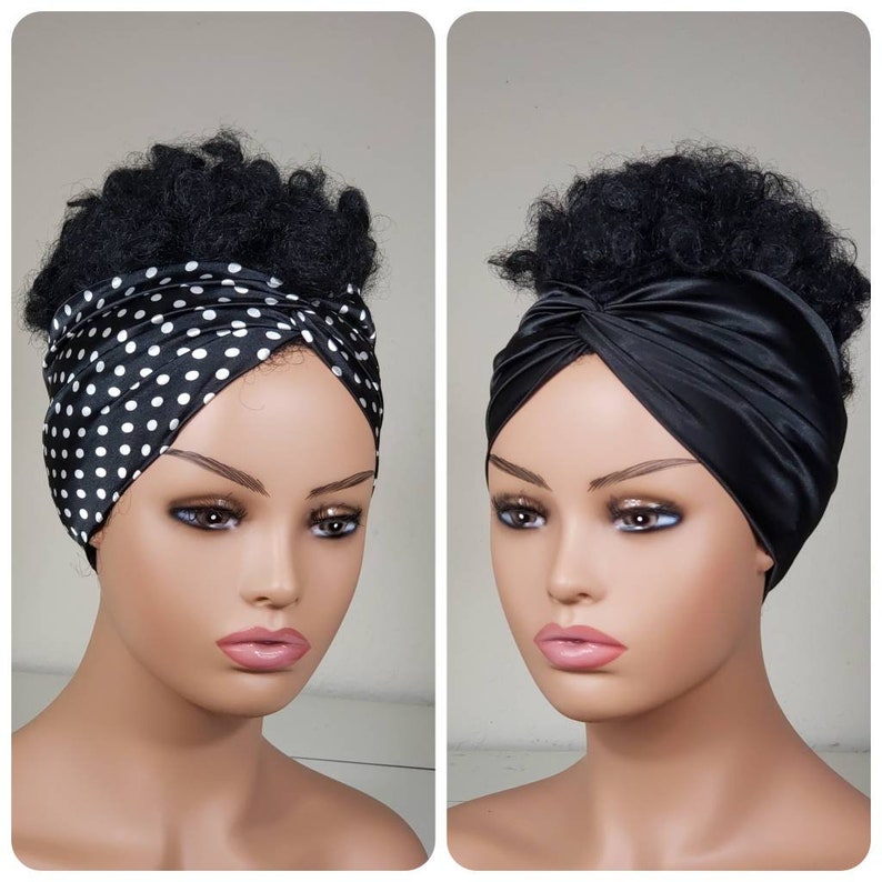 Wide Silk Headbands for Women | Twisted Satin Headband | Twisted Satin Turban | Satin Lined Turban | Satin Lined Headwraps | Satin Sleep Cap 