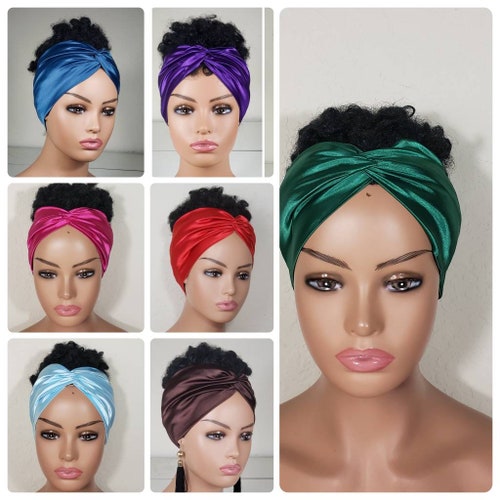 Wide Silk Headbands for Women Twisted Satin Headband - Etsy