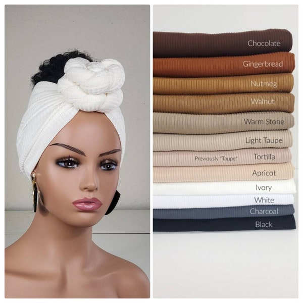 Pre-tied Open Crown Turban | Headwrap | Pre-tied Headwraps for Women | Pre-tied Turban for Women | Jersey Stretch Spandex Turban