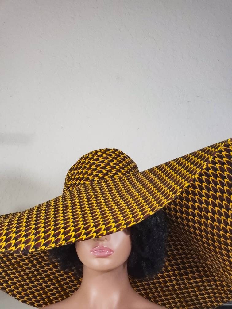 Ankara Wide Brim Hat | Oversized Floppy Hat | Ankara Sun Hat for Women | Summer Hats for Women | Big Floppy Hat | Summer Sun Hats