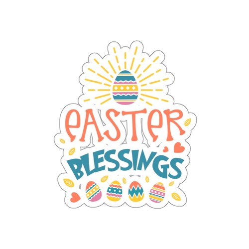 Easter Blessings Kiss-Cut Stickers, Easter Decor, Easter shops Blessing Decoration, Easter Sticker, Pastel Easter Sticker