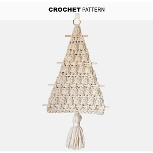 Häkelanleitung // Moderner Weihnachtsbaum Wandbehang