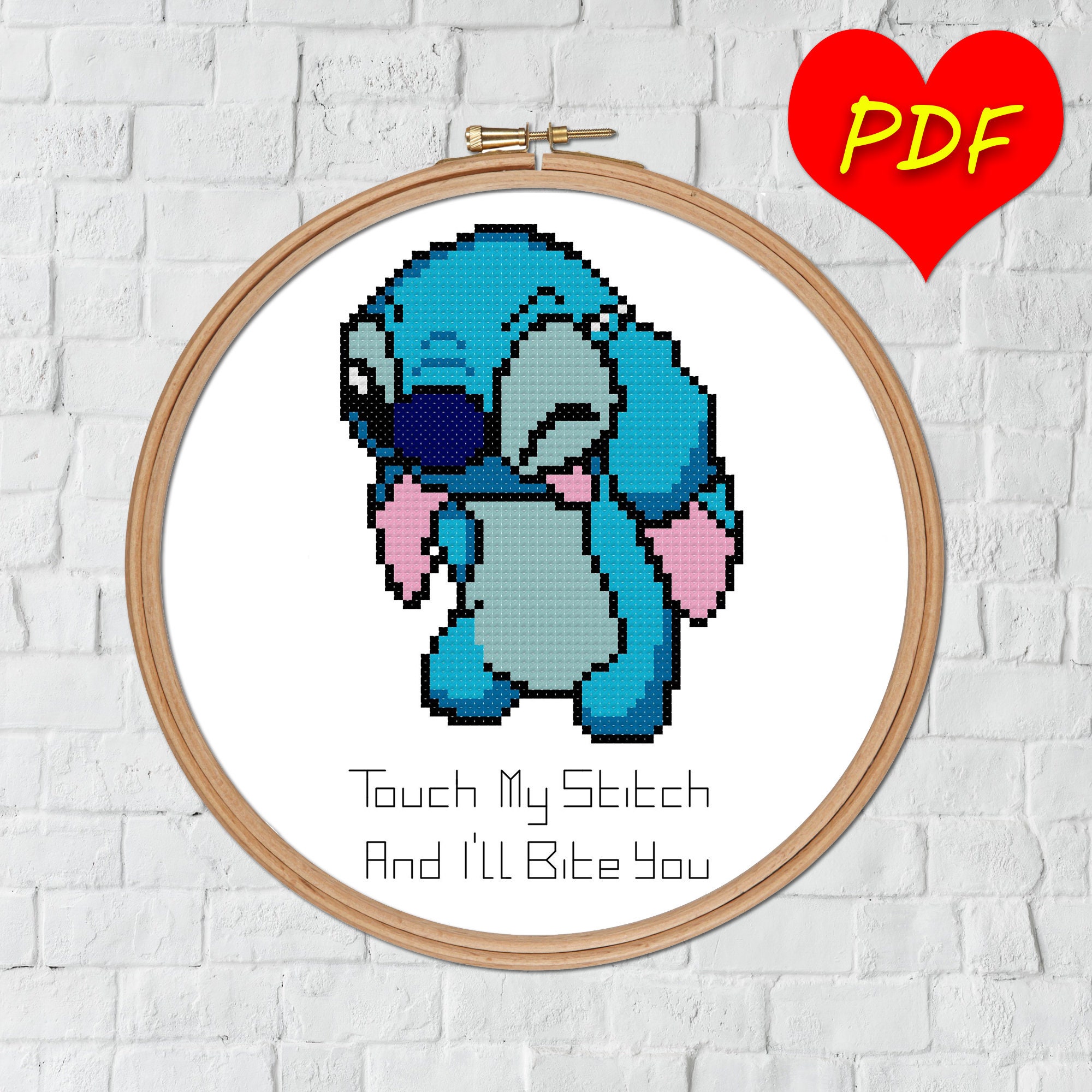 Lilo and Stitch Bites Cross Stitch Pattern Instant Download Etsy Hong