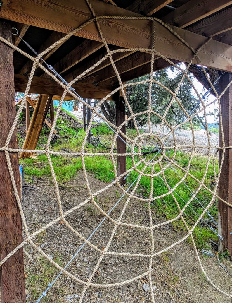 Climbing Net Spider Web Spiral 3/4 Pro Manila Rope Etsy