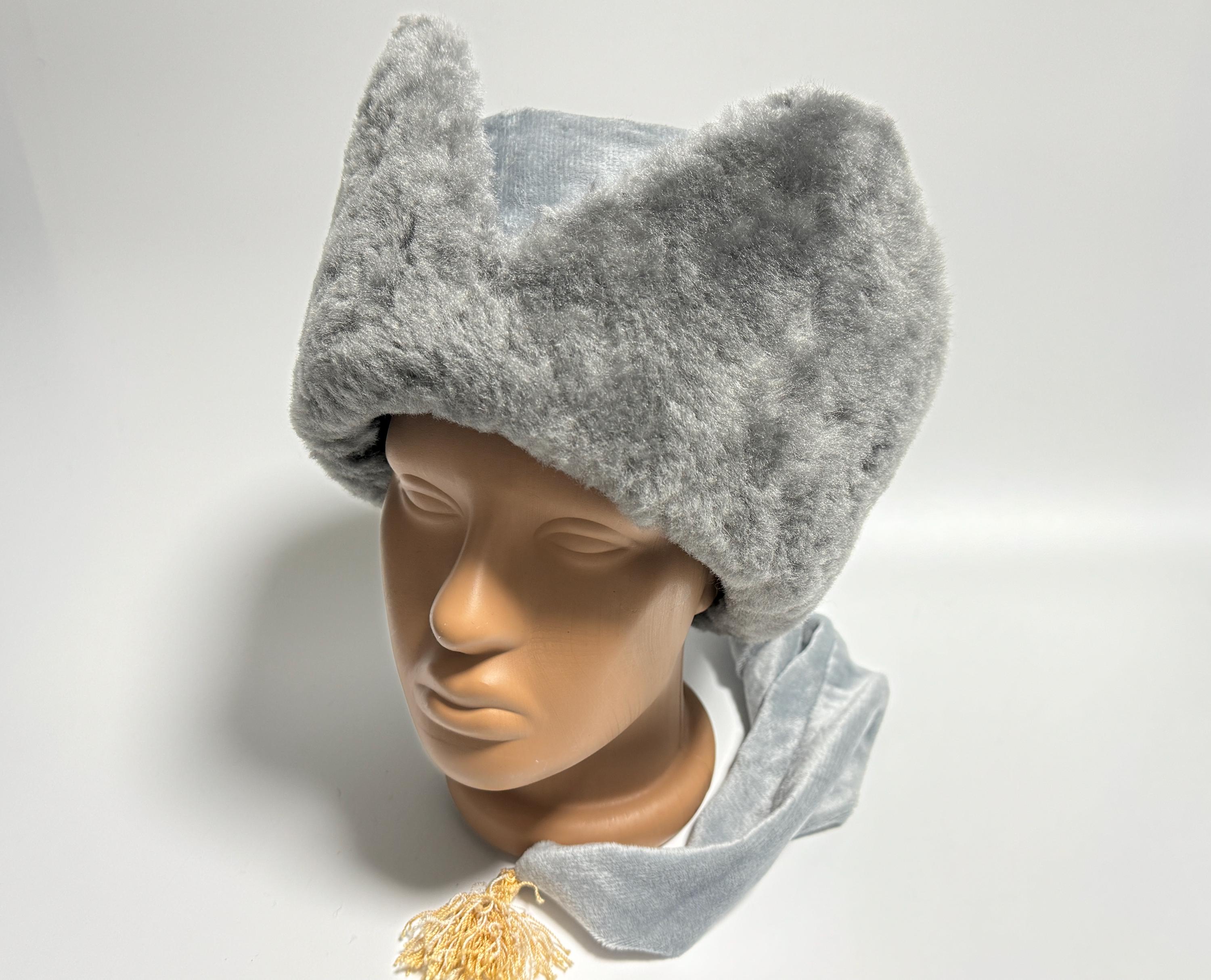 Cossack Hat Papakha Kubanka, Winter Hat Soviet Uniform, Sheepskin