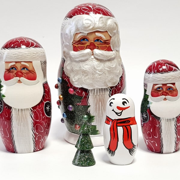 Santa Nesting Dolls - Etsy