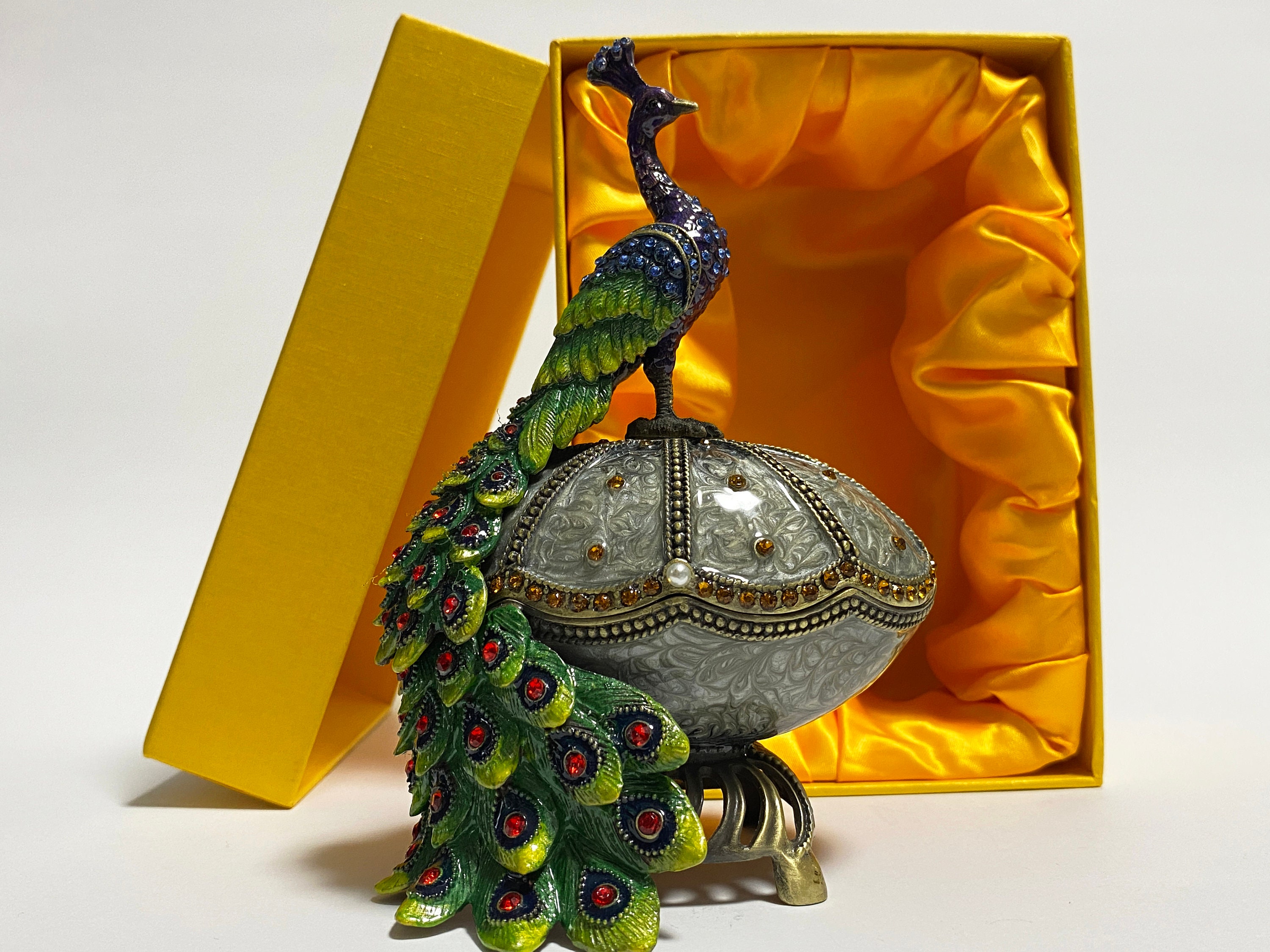 Peacock Crystal Figurine Swarovski - Etsy