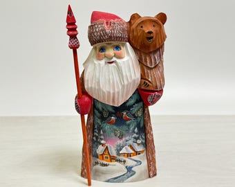 ジェフ・フレミング ビッグスカイ 手彫り木製クマ像彫刻 アンティーク 希少 Big Sky Carvers Big Sky Bears by Jeff Fleming Black Bear