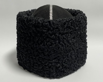 Kozakkenhoed Papakha Kubanka, winterhoed Sovjet-uniform, astrakhan karakul hoed