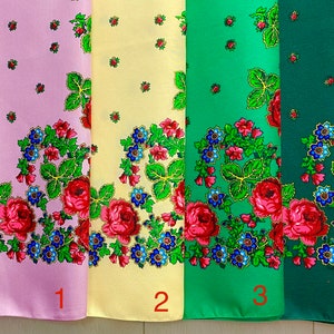 Bufanda kokum ucraniana, chal babushka, pañuelo cuadrado eslavo, tejido floral
