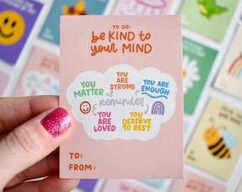 Affirmations Sticker Gram | Unique Valentines for Classroom | Cute Sticker for Coworkers | Friendship, Motivational Gifts