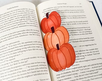 Pumpkin Stack Bookmark | Cute Bookmark for Women | Gift for Librarians and Teachers | Fall Stationery for Women | Cute Pumpkin Decor