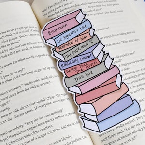 Book Stack Bookmark | Book Tracker Bookmark | Unique Bookmark for Book Lovers | Classroom Bookmarks | Gift for Librarian and Students