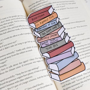Book Stack Bookmark | Book Tracker Bookmark | Unique Bookmark for Book Lovers | Classroom Bookmarks | Gift for Librarian and Students