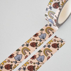 Whimsy Florals Washi Tape | Floral Washi for Planner, Journal, and Classroom | Stationery for Spring