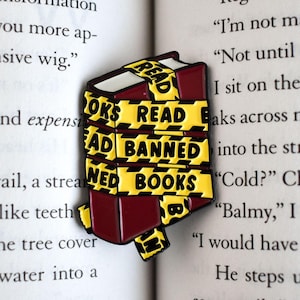 Read Banned Books Pin Literary Accessories For Readers - Book Lover Enamel Pin For Lanyard Unique Gifts For Teachers - Library Pins For Tote