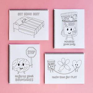 Self Care Coloring Book for Adults - Mental Health and ADHD Coloring Pages Back To School Gift - Coloring Pages For Teens - 8.5x11 inches image 3