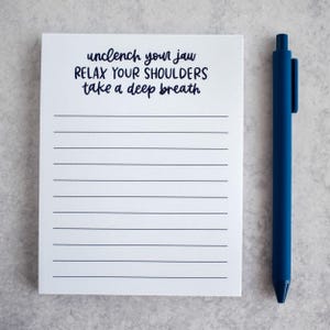 Self Care Reminders Notepad | Mental Health Gift for Teachers