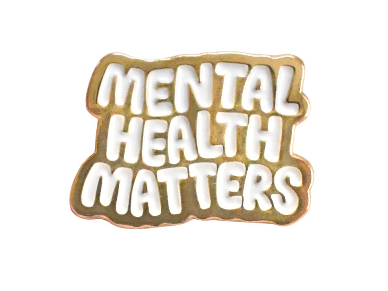 Mental Health Matters Enamel Pin Cute Lapel Pin for Women Gold Pin for Backpack and Lanyards Mental Health Gift for Therapist image 6